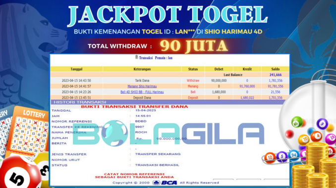 bukti jp bolagila #91