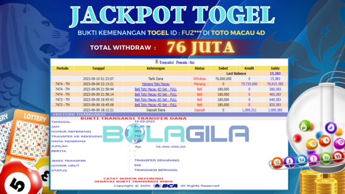 bukti jp bolagila #445